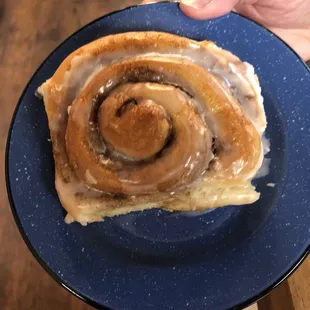 Delicious cinnamon roll!