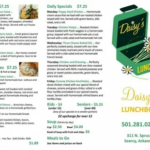 Located in the Searcy Courthouse square. Menu