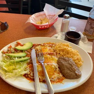 Cheese enchilada plate