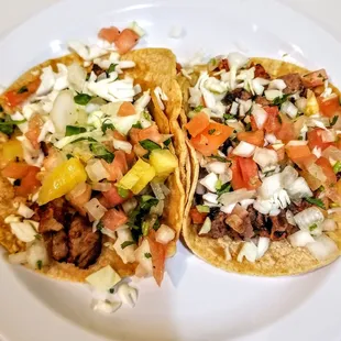 Al pastor and lengua