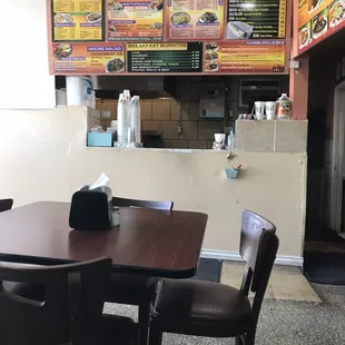 a table and chairs