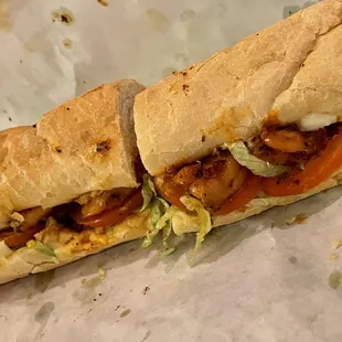 BBQ Shrimp po&apos; boy was so very delicious!