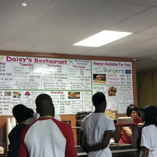 Some of the menu board.