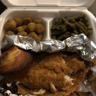 Friday&apos;s awful fish with yummy veggies.