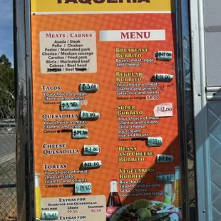 Menu Prices October 2024