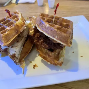 Chicken and waffles