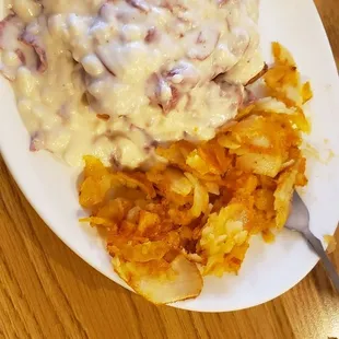 Cream chipped beef breakfast