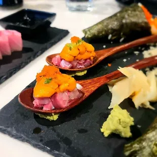 a variety of sushi