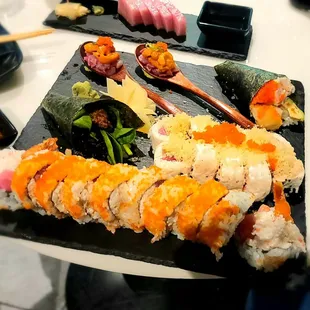 sushi, sushi and sashimi, food, sashimi