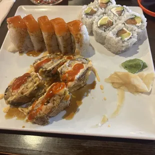 54. Philly Roll 88. Volcano Roll 62. Spicy Salmon Roll