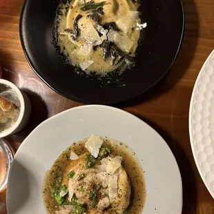 Ravioli: butternut squash and oxtail