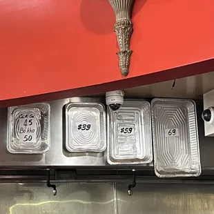 Food tray prices