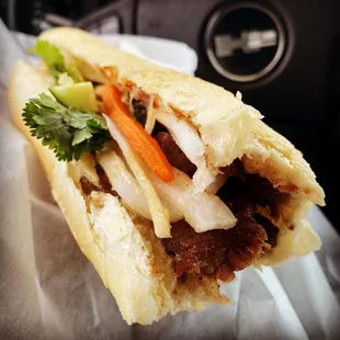 Grilled Pork Banh Mi.  Delicious!!!