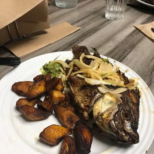 Tilapia and plantains