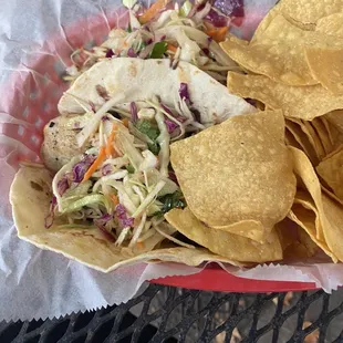 Fish Tacos. These were super good and I will eat them again.