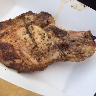 Pork chop on a stuck. Juicy 8