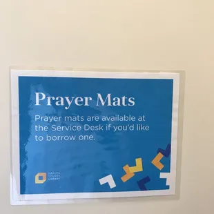 Prayer mats availability