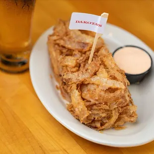 Made to order Onion Loaf with southwest ranch.
