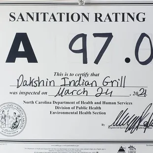 a certificate issued by the department of health services