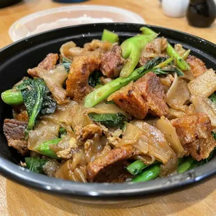 Pad See Ew w/ Crispy Pork Belly