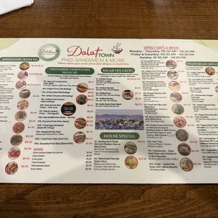 Menu front
