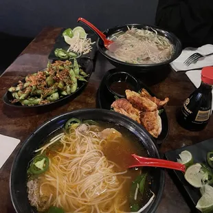 Edamame Potstickers Beef Pho