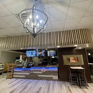 interior, sushi and sashimi