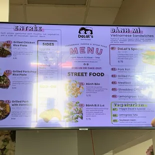 Food menu