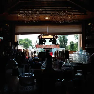 View at the bar of Dale &amp; Candi's Cedar Lodge