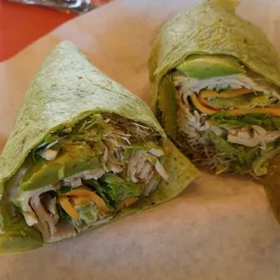 Sproutin avocado wrap