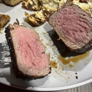 The filet from Zink&apos;s Meat Market cooked up perfect. It&apos;s so tender and needs nothing but a touch of salt and pepper.