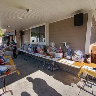 a table full of items