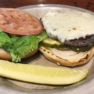 Dale's cheese burger, with pepper jack.