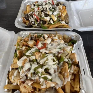 32. Steak Dirty Fries &amp; 31. Chicken Dirty Fries