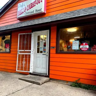 the front of the restaurant