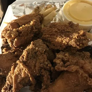 Hard chicken and food was cold. Never  order from them again.