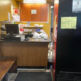 a view of the counter area of a deli