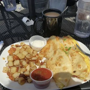 a plate of food on a table