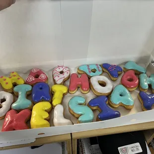 Customer birthday donuts