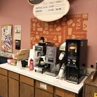 a coffee shop counter