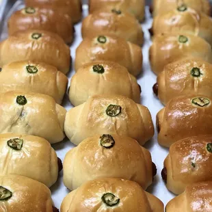 Jalapeño sausage rolls around $1!