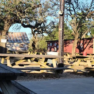 Outside patio room for several hundred.