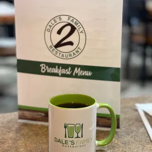 Good coffee in nice size cups!