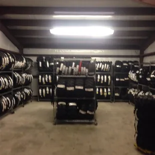 One of the two tire rooms.