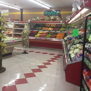 Cute but plentiful produce section! I love the feel inside this place! So cozy.