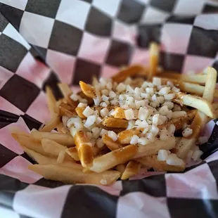 a basket of french fries