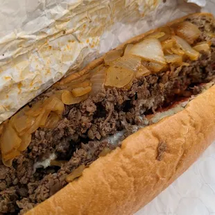 Cheese Steak with fried onions