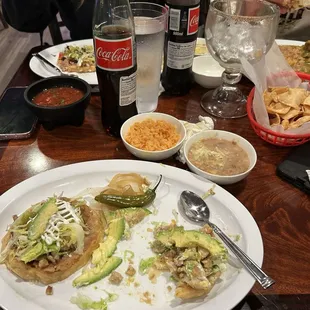 Another sope platter with added avocado