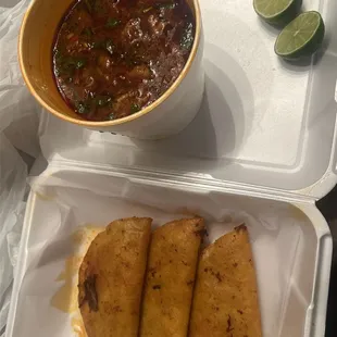 Tacobirrias and Birria consume