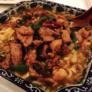 Pickled Cabbage Noodle Soup with Lamb or Fish